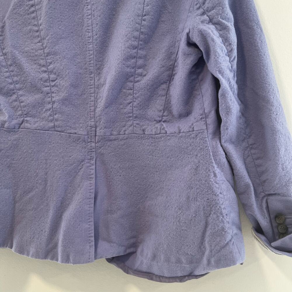 Talbots Italian Flannel Blazer Periwinkle Size 8 - Picture 7 of 9